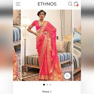 Hot pink saree